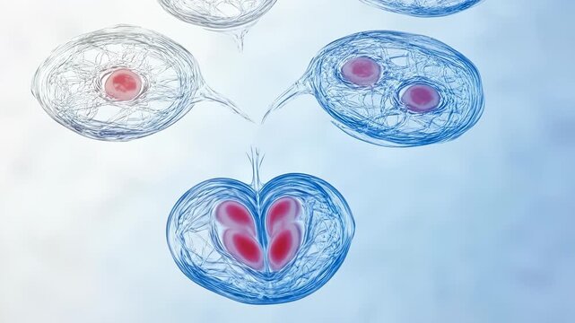 Cellular process: stem origin, genetic sequence, microscopic entity, biological system, regenerative ability, organic material, nuclear function, living unit, developmental stage, structural mechanism