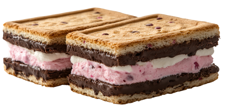 Delicious waffle ice cream sandwich dessert