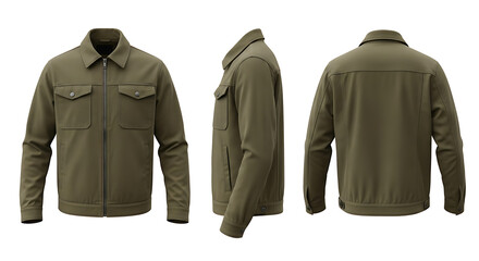 Elevate Your Apparel Project with a High-Quality Men's Casual Jacket Mockup, Perfect for Showcasing Design, Style, and Brand Identity