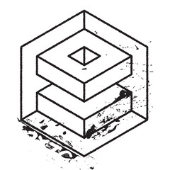 Distressed Geometric Shape