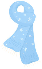 Cozy Winter Pastel – Snowflake Winter Scarf – Cute Clipart