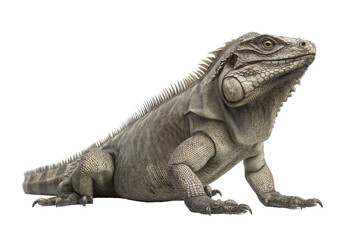 Fototapeta premium Large Iguana Resting with Detailed Scales