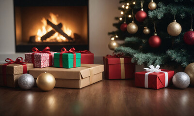 christmas tree with presents