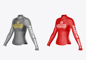 Women's Compression Shirt Mockup