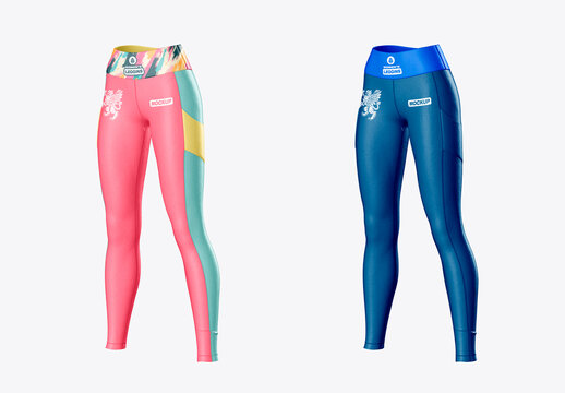 Women's Athletic Leggings Mockup