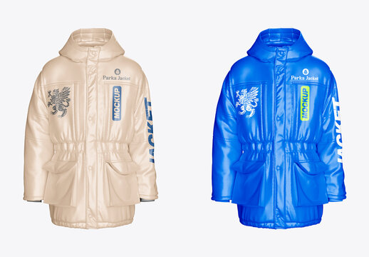 Winter Parka Jacket Mockup