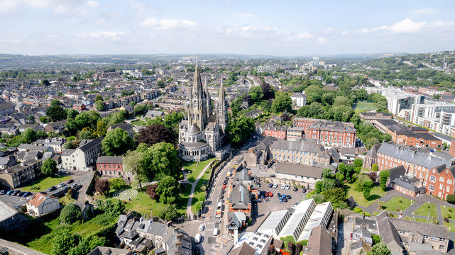 Aerial view of Saint Fin Barre&rsquo;s Cathedral in Cork