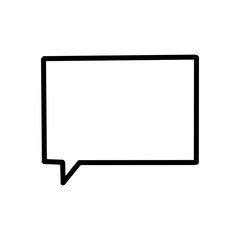 &ldquo;Square Speech Bubble Outline &ndash; シンプルで汎用性の高い四角い吹き出しアウトラインアイコン&rdquo;