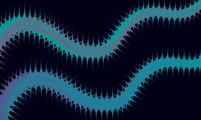 Abstract wave pattern with vibrant blue and purple hues against a dark background