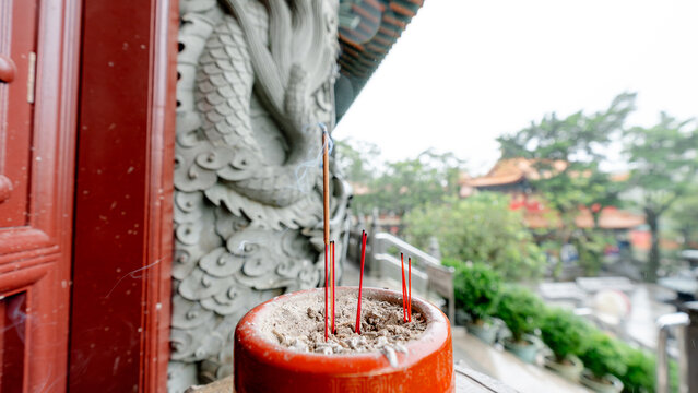 Incense sticks at Po Lin Monastery on Lantau Island