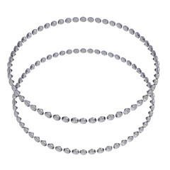Elegant silver bracelet mockup featuring sparkling gemstones in a circular design