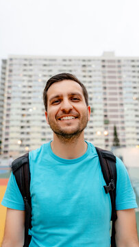 Smiling man at Choi Hung Estate in Hong Kong