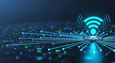 Seamless wifi connecting networks, a modern digital world of connectivity with fast internet, showing global communications and data transfer