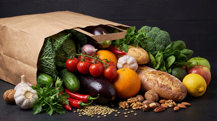 fresh vegetables on a wooden table