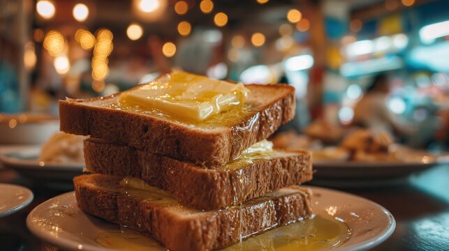 Stack of Honey Butter Toast