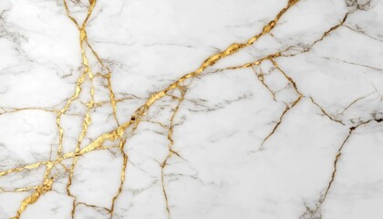 Fototapeta premium Stunning Elegant White Marble Texture Featuring Golden Veins, Perfect for Luxury Design and Decor