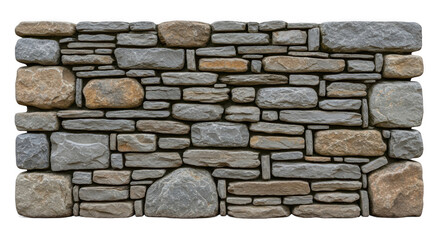 Obraz premium Rustic natural dry-stacked stone wall texture background element