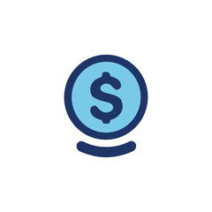 Fototapeta premium Global Finance icon logo flat vector design