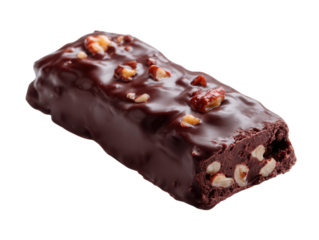 Chocolate ice cream bar isolated on white background.