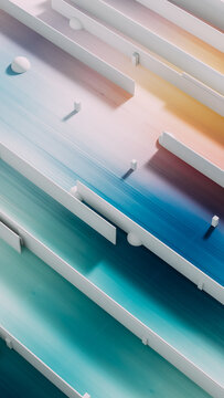 Dynamic abstract 3D background with geometric shapes and colors