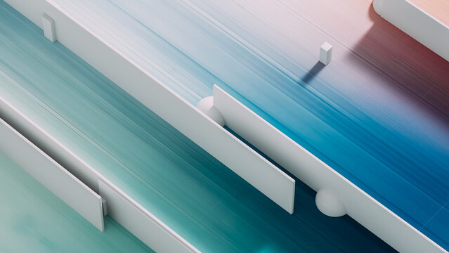 Dynamic abstract 3D background with geometric shapes and colors