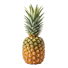 Obraz premium Whole fresh pineapple fruit isolated on transparent background