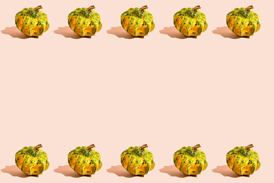 Festive pumpkin pattern background for Halloween celebration