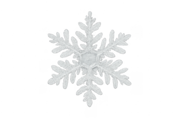 Isolated snowflake crystal symbolizing winter holiday season