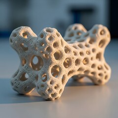 Advanced biocompatible implant with a porous lattice structure, a product of generative design and 3D printing for future medical technology