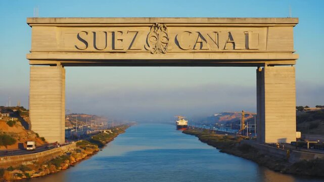 Suez Canal in Egypt.	
