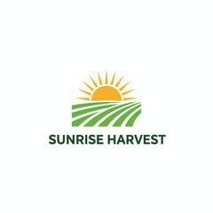 Sunrise Harvest Farm Field Logo