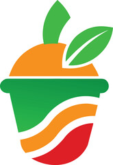 Stylized pineapple aloe leaf fresh fruit logo design
