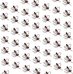 Cartoon mosquitoes are repeated, forming an entomological background.