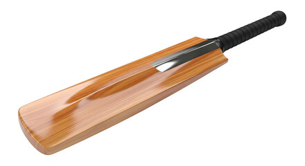 Cricket bat with bails resting on it sporting equipment isolated on transparent background