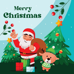 Merry Christmas Background Design