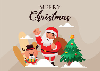 Illustration Of Merry Christmas Celebration