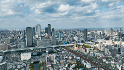 現代都市のドローン空撮