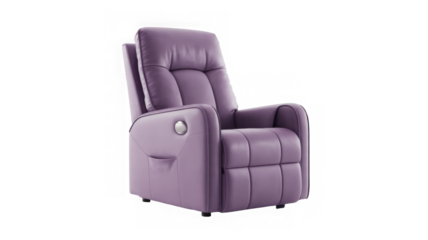 Lavender leather recliner