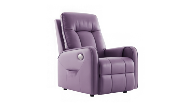 Lavender leather recliner