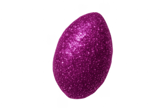 Purple glitter easter egg symbolizing festive celebration