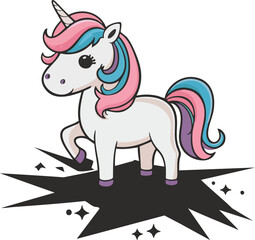 Obraz premium Abstract geometric design with vibrant color palette and clean typography