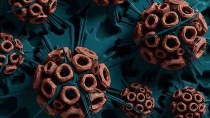 Microscopic View of Spherical Structures A Detailed Examination of Biological Forms