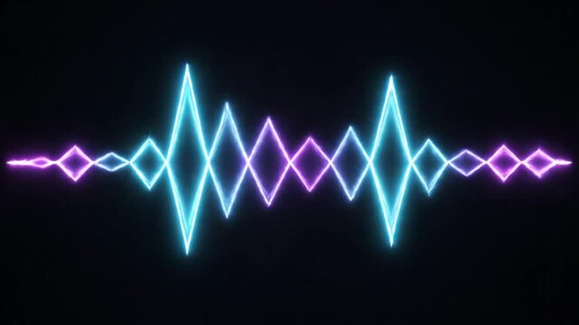 Glowing pulse of digital sound wave