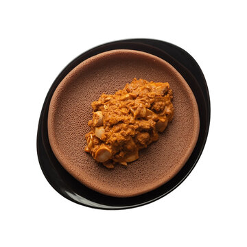 Injera with Doro Wat food