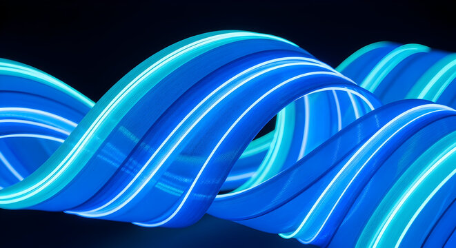 Abstract blue wave pattern artwork for modern design and tech themes