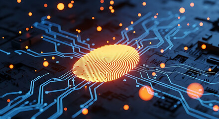 Digital Fingerprint Securing Data with Biometric Identification Technology for Enhanced Security