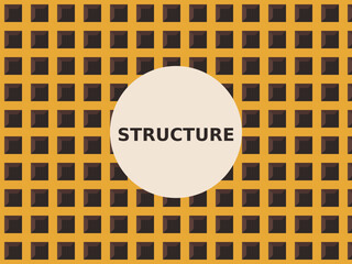 Modern vector design showcasing a grid structure with a central text focus