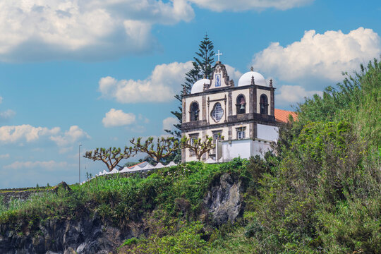 N. Sra. do Rosario Church on Flores Island's coast