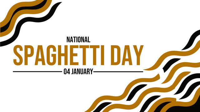 Modern National Spaghetti Day banner template on white background, ideal for culinary promotions and digital use