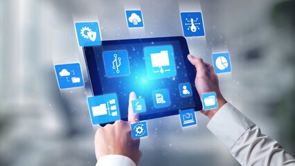 Concept of managing online folders with digital file organization, cloud storage, and secure sharing. Online folders improve workflow, online folders ensure access control. Gist